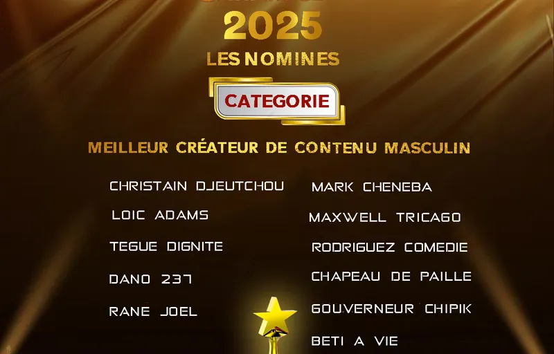 MEILLEUR CRÉATEUR DE CONTENU MASCULIN